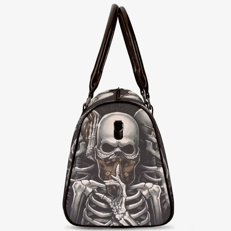 No See No Hear No Speak Skull Canvas Travel Bag VA06