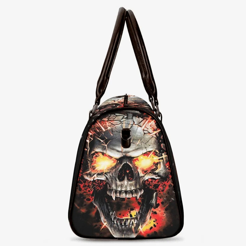 Flame Skull Canvas Travel Bag VA02