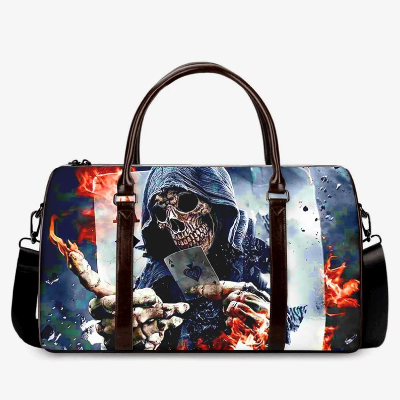 Grim Reaper Skull Canvas Travel Bag VA11