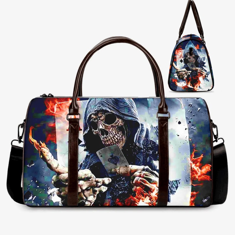 Grim Reaper Skull Canvas Travel Bag VA11