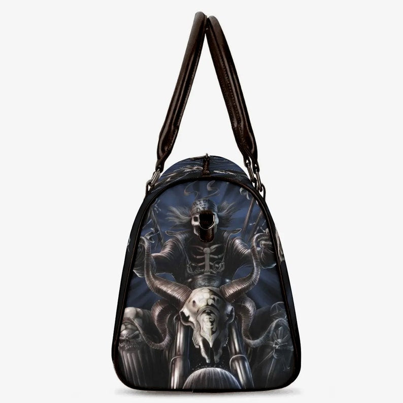 Biker Skull Canvas Travel Bag VA07
