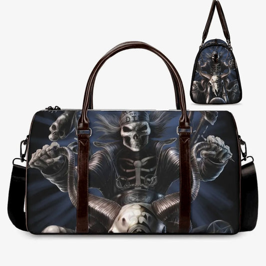 Biker Skull Canvas Travel Bag VA07