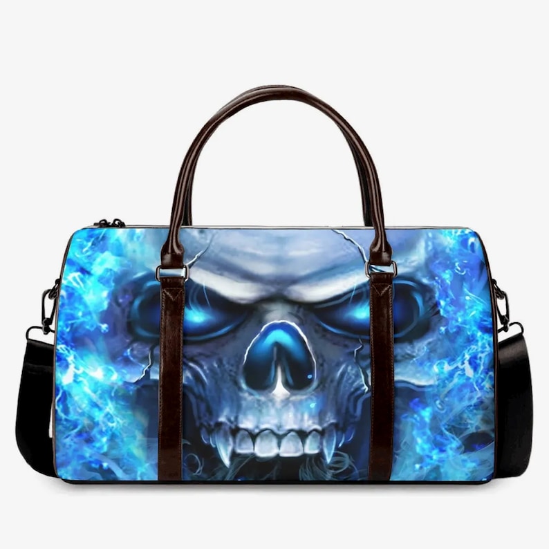Flame Skull Canvas Travel Bag VA13