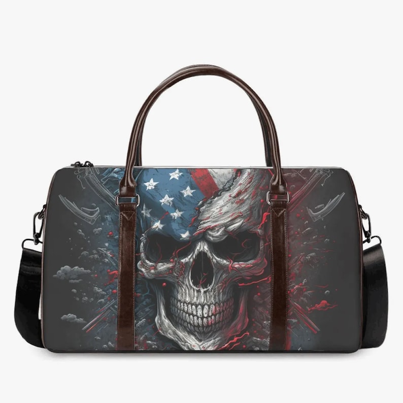 Gothic Skull Canvas Travel Bag VA05