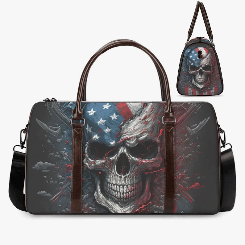 Gothic Skull Canvas Travel Bag VA05