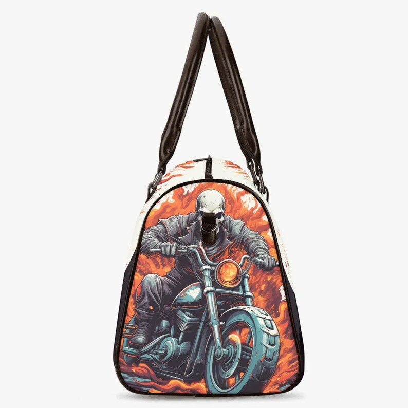 Biker Skull Canvas Travel Bag VA03