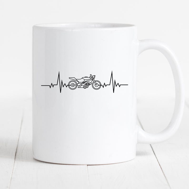 Motorcycle Heartbeat Mug
