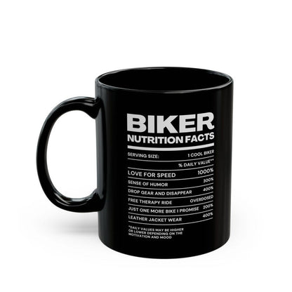 Biker Nutrition Facts Coffee Mug