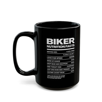 Biker Nutrition Facts Coffee Mug