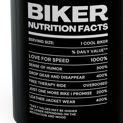 Biker Nutrition Facts Coffee Mug