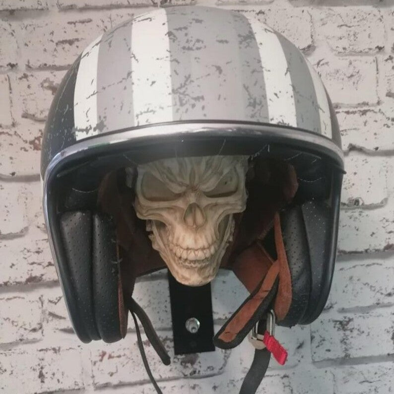 Ghost Rider Skull Motorcycle Helmet Holder & Jacket Hanger LD14