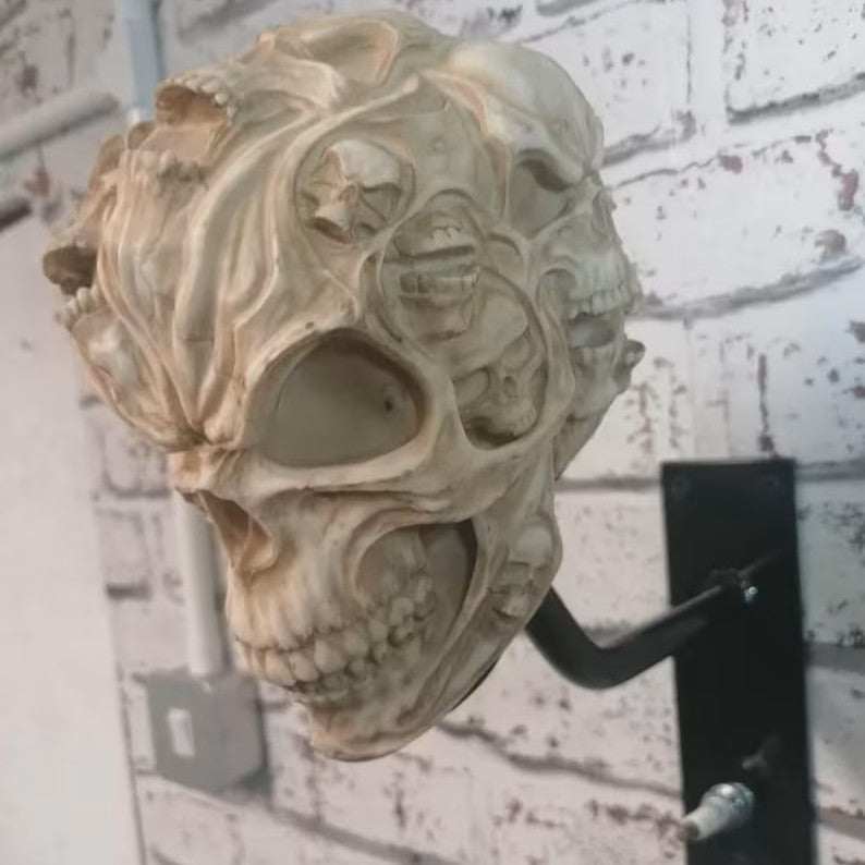 Ghost Rider Skull Motorcycle Helmet Holder & Jacket Hanger LD14