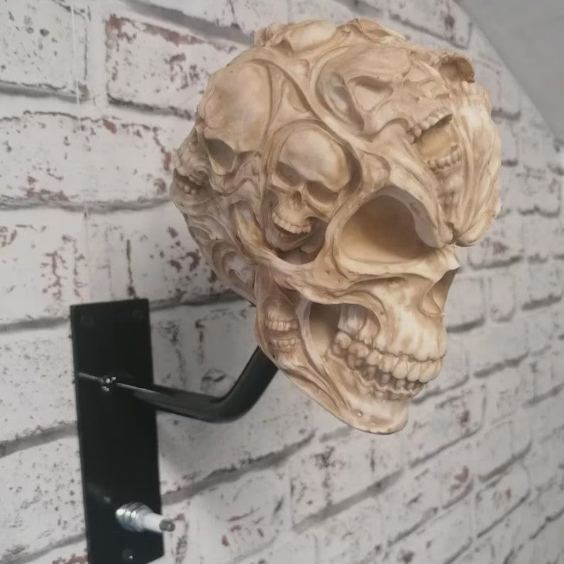 Ghost Rider Skull Motorcycle Helmet Holder & Jacket Hanger LD14