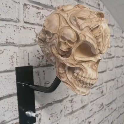 Ghost Rider Skull Motorcycle Helmet Holder & Jacket Hanger LD14