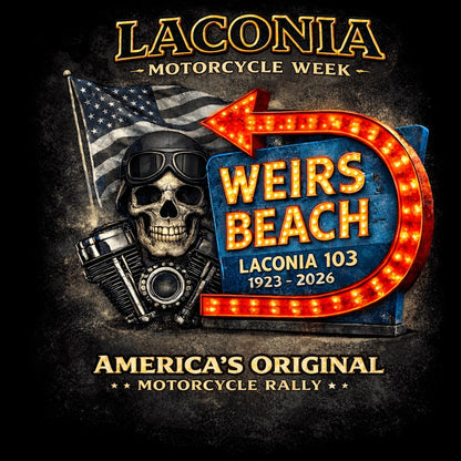 2026 Laconia Motorcycle Week Biker T-shirt VA03