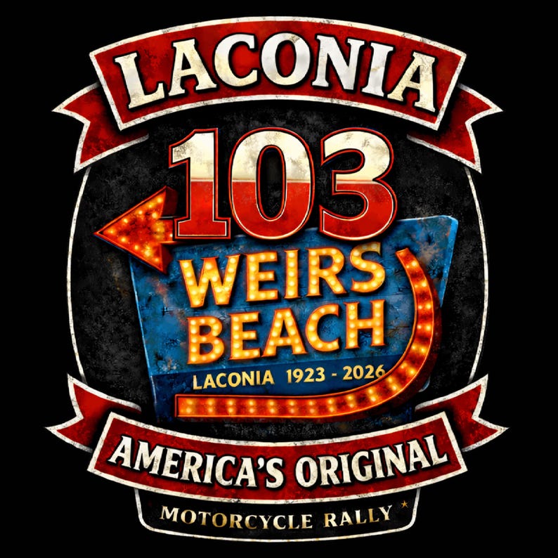 2026 Laconia Motorcycle Week Biker T-shirt VA03