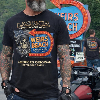 2026 Laconia Motorcycle Week Biker T-shirt VA03