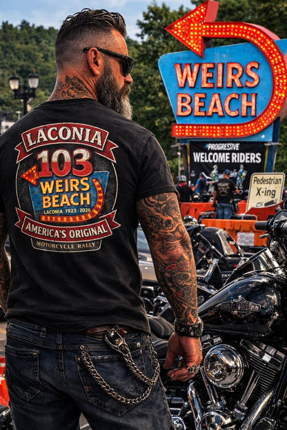 2026 Laconia Motorcycle Week Biker T-shirt VA03
