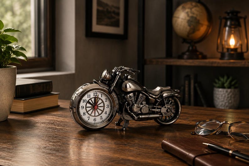 Motorcycle Desk Clock