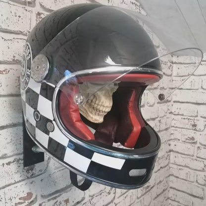 Ghost Rider Skull Motorcycle Helmet Holder & Jacket Hanger LD14