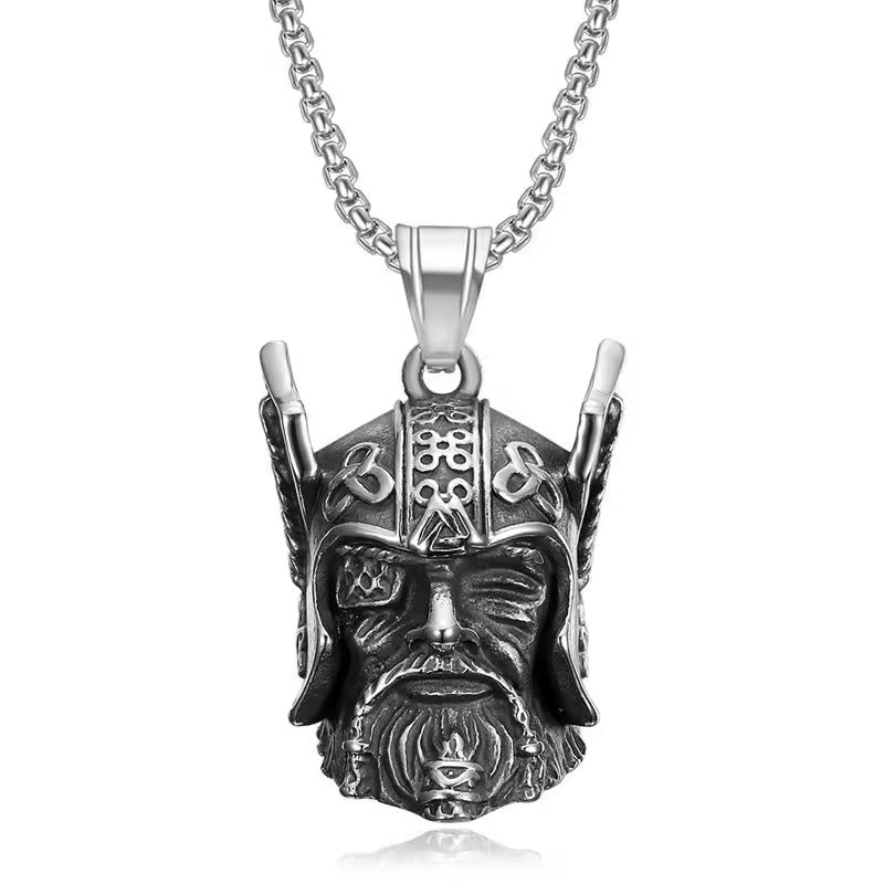 Viking Warrior Bell Pendant Necklace