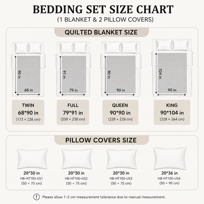 Dark Raven Quilted Bedding Set TT06