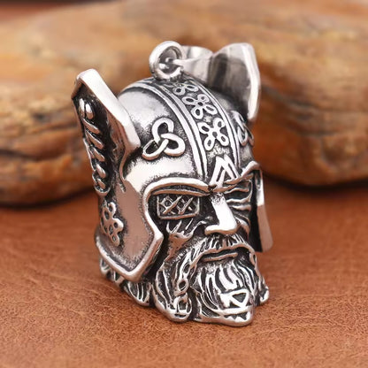 Viking Warrior Bell Pendant Necklace